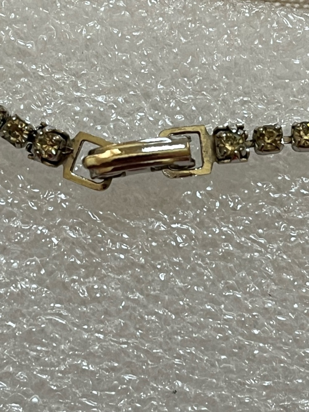 Avon Silver Rhinestone Choker Crystal Tennis Necklace - Picture 4 of 6